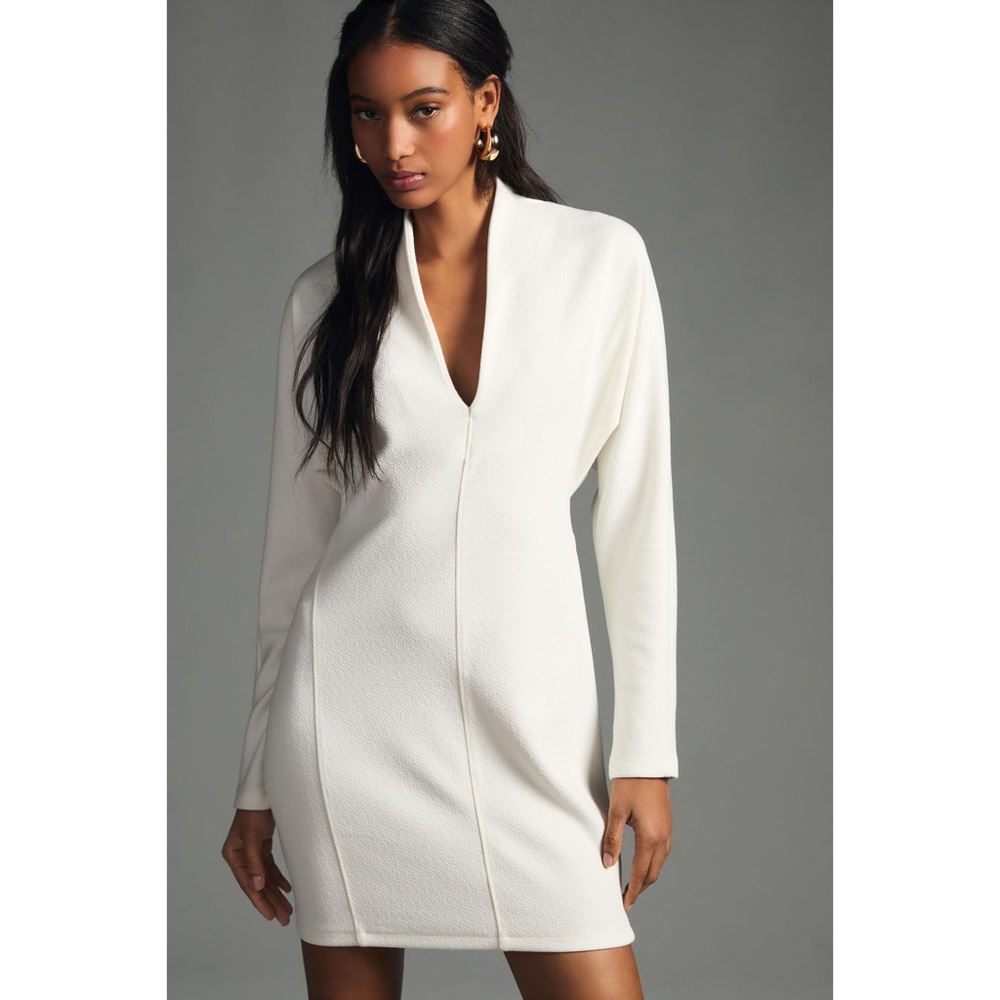 Anthropologie Daily Practice Long-Sleeve Knit Dress White Ivory Women’s Medium